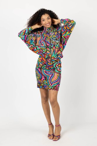 bluzka różowa i spódnica mini prosta duży wzór i bluza nietoperz  kolekcja CONFETTI marka VIPPI DESIGN (9).jpg