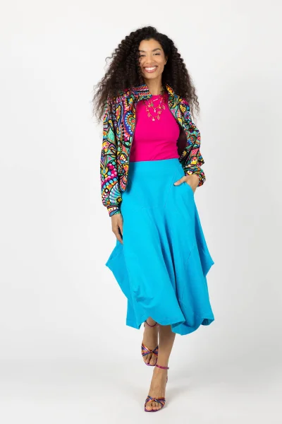 Spódnica niebieska origami "BASIC"