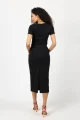 Spódnica czarna midi ołówkowa z rozporkiem z tyłu "BASIC"  