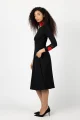 Sukienka midi z szydełkowymi mankietami i chokerem "KGart"   