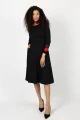 Sukienka midi z szydełkowymi mankietami i chokerem "KGart"   