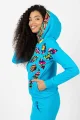 Bluza niebieska z aplikacjami "CONFETTI" duży wzór  