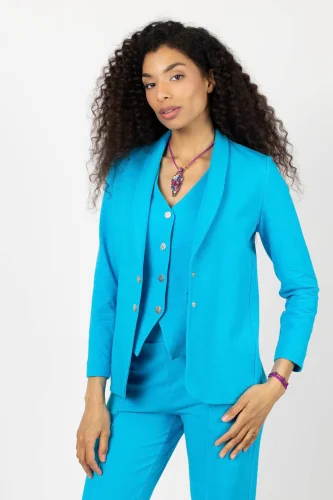 Marynarka krótka niebieska "BASIC"  