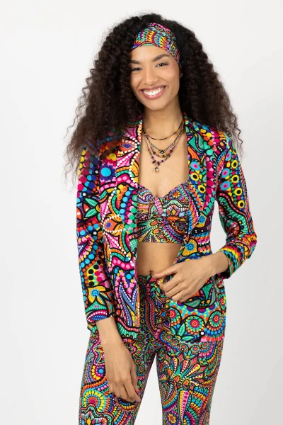 Marynarka krótka "CONFETTI" duży wzór