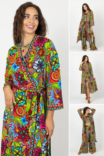 Sukienka wiskozowa midi - kimono "DOLCE"  