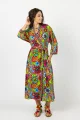 Sukienka wiskozowa midi - kimono "DOLCE"    