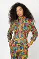 Bluza gorsetowa ze stójką "SEA" multi  