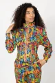 Bluza gorsetowa ze stójką "SEA" multi  