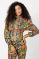 Bluza gorsetowa ze stójką "SEA" multi  