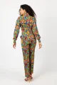 Bluza gorsetowa ze stójką "SEA" multi  