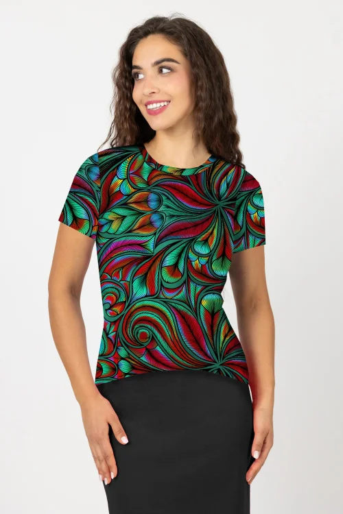 bluzka-krótki-rękaw-klasyczna-dłuzszy-tyl-kolekcja-BLOOM-green-marka-vippi-design.jpg