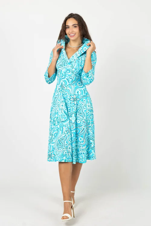 Sukienka midi kołnierzem z klapkamiCONFETTI blue marka VIPPI DESIGN (10).jpg