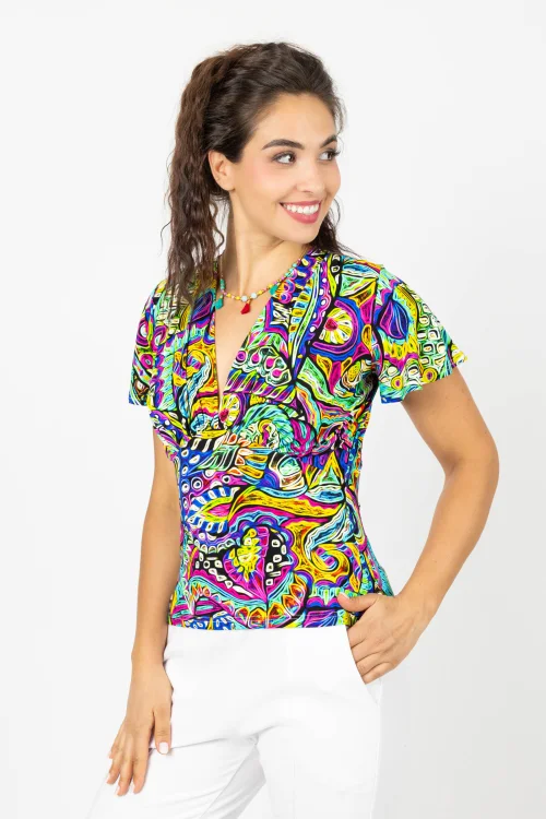 bluzka wiskozowa z rękawkiem dzwonek dekolt V   kolekcja SALVADOR  marka VIPPI DESIGN  (1).jpg