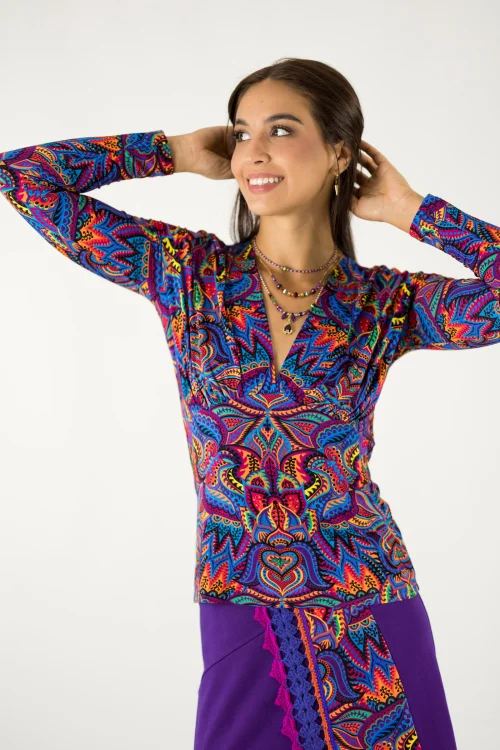 bluzka-wiskozowa-z--marszczeniem-pod-biustem-i-spodnica-długa-fioletowa-z-szydełkową-koronką-i-wstawką-kolorową--kolekcja--MEXICO-violet-marka-VIPPI-design-2.jpg