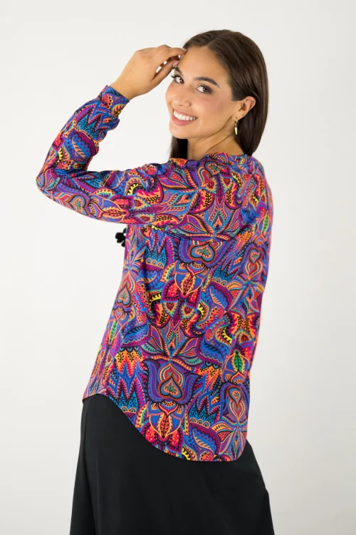 bluzka luźna z chwostami  kolekcja MEXICO violet marka VIPPI design (1).jpg