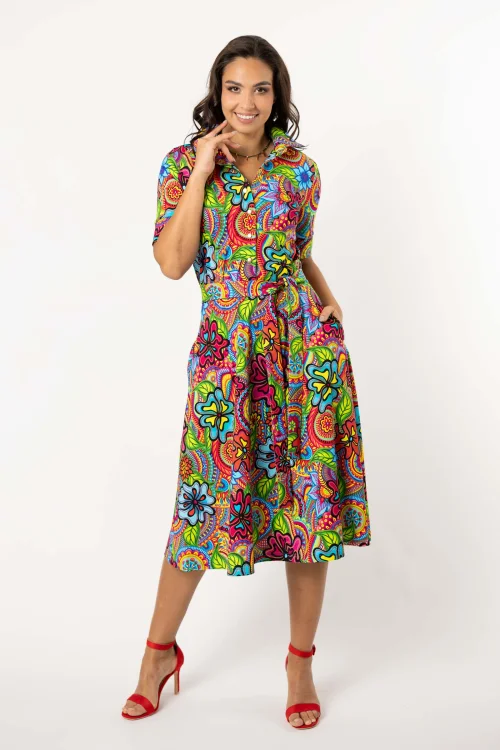 sukienka midi koszulowa krotki rękaw kolekcja DOLCE marka VIPPI DESIGN (3).jpg