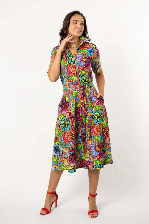 sukienka midi koszulowa krotki rękaw kolekcja DOLCE marka VIPPI DESIGN (2).jpg