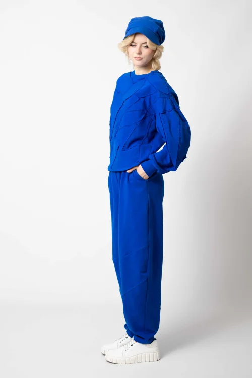 bluza chabrowa z aplikacjami kolekcja UPCYKLING KGart  i spodnie chabrowe baloon kolekcja BASIC marka VIPPI DESIGN (5).jpg