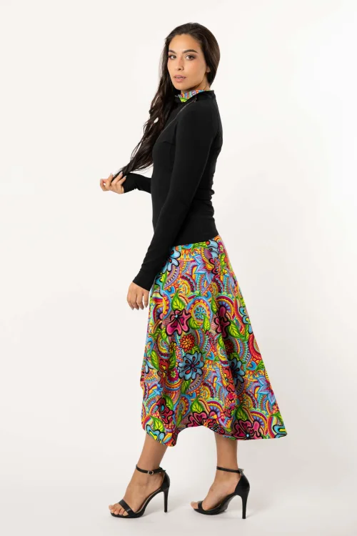 Bluza asymetryczna czarna i spodnica kolorwa midi origami kolekcja DOLCE marka VIPPI DESIGN (4).jpg