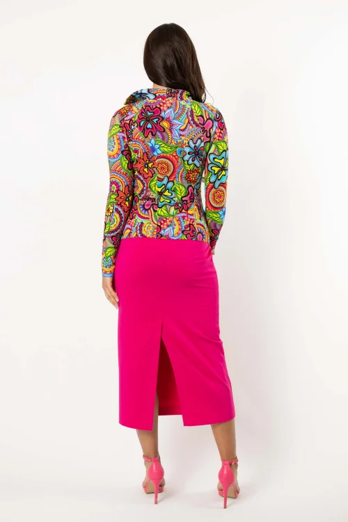 Bluza asymetryczna kolorowa kolekcja DOLCE i spodnica midi  BASIC różowa marka VIPPI DESIGN (1).jpg