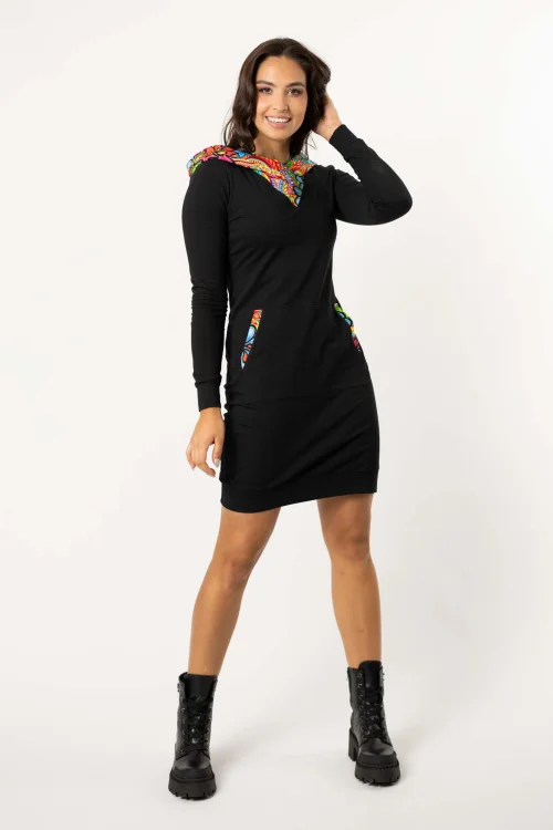sukienka mini sportowa czarna z kapturem kolekcja DOLCE marka VIPPI DESIGN (12).jpg