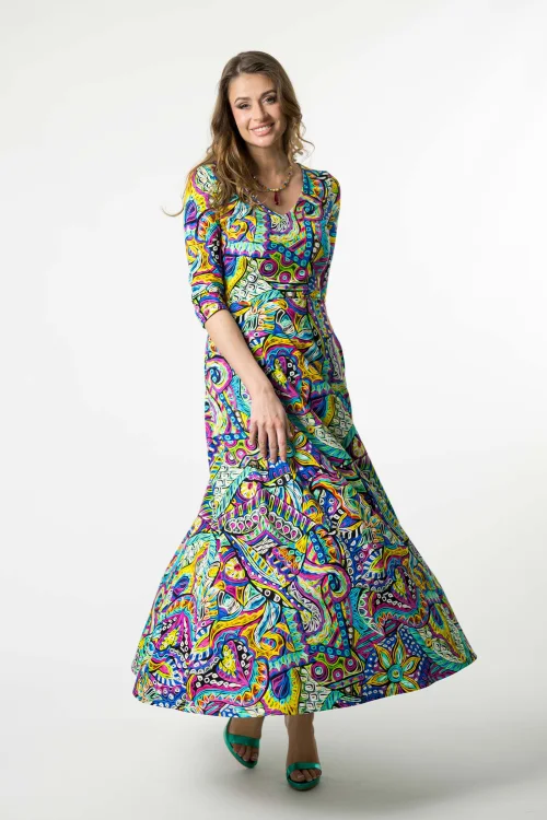 Sukienka długa rozkloszowana dekolt V kolekcja SALVADOR marka VIPPI DESIGN (1).jpg