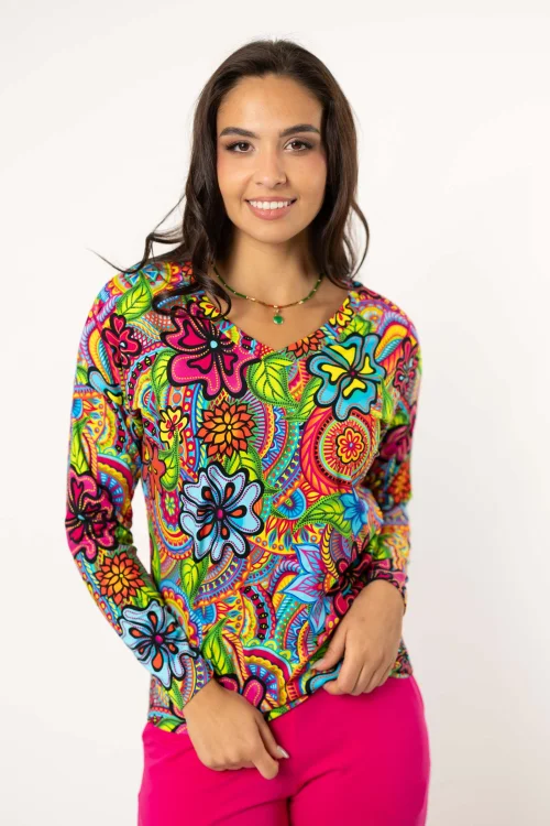 bluzka trapezowa kolorowa dekolt V kolekcja DOLCE marka VIPPI DESIGN (3).jpg