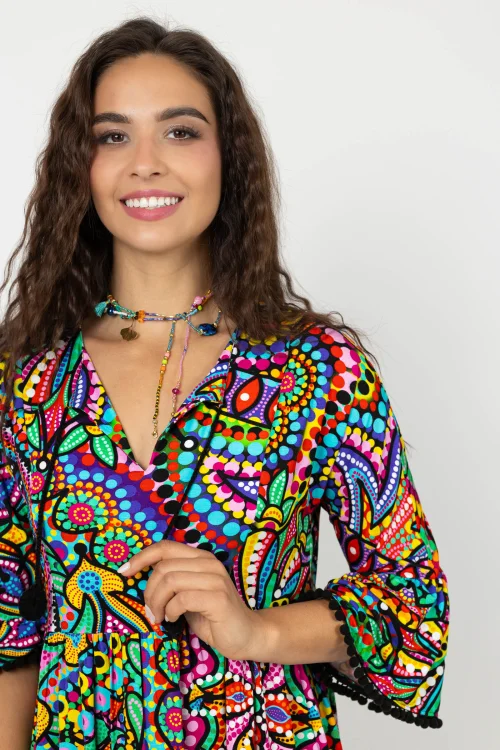 Sukienka mini luźna z pomponami  kolekcja CONFETTI duży wzor marka VIPPI DESIGN (25).jpg