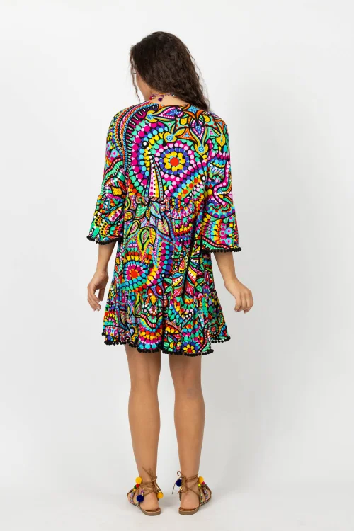 Sukienka mini luźna z pomponami  kolekcja CONFETTI duży wzor marka VIPPI DESIGN (17).jpg
