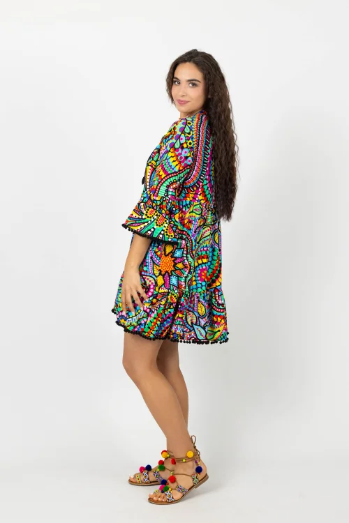 Sukienka mini luźna z pomponami  kolekcja CONFETTI duży wzor marka VIPPI DESIGN (14).jpg