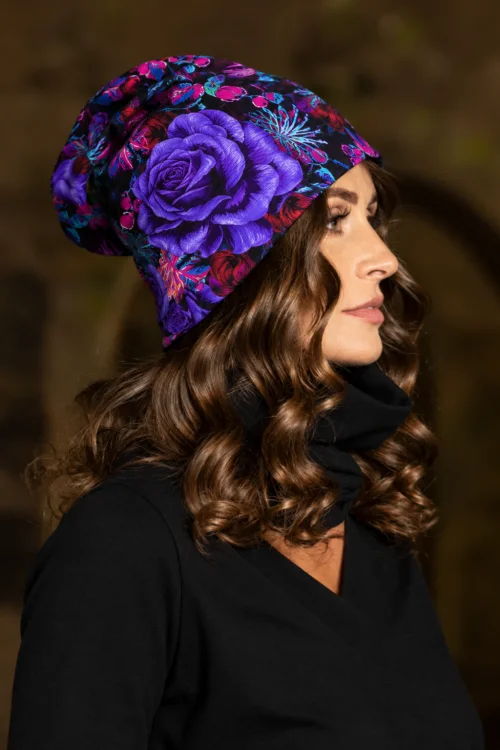 czapka-dwustronna-kolekcja-ROSE-violet-marka-Vippi-Design
