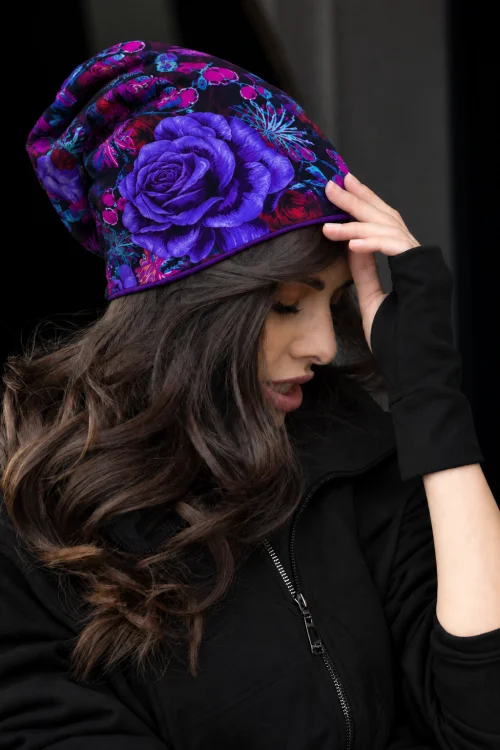 czapka-dwustronna-kolekcja-ROSE-violet-Vippi-Design