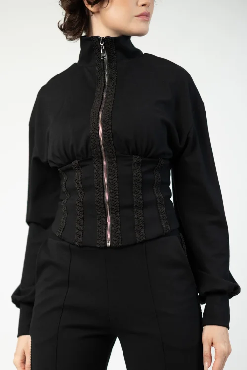 bluza gorsetowa ze stójką i sponie szerokie w kant z taśmami marka VIPPI DESIGN  (8).jpg