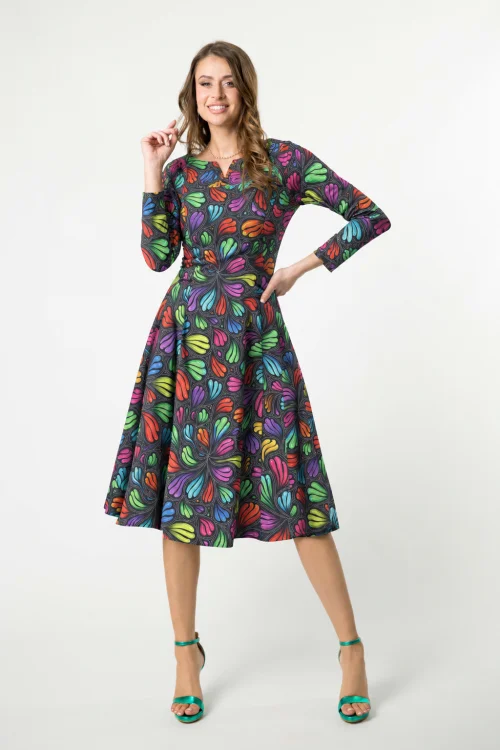 sukienka-midi-rozkloszowana-z-pęknięciem-kolekcja-WIND-grey-Vippi-Design