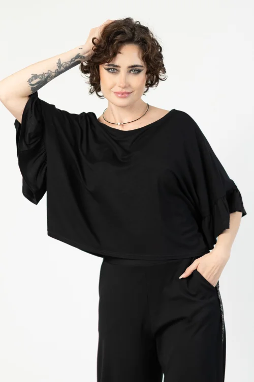bluzka krotka dwystronna z falbanami na rękawach  marka VIPPI DESIGN  (8).jpg