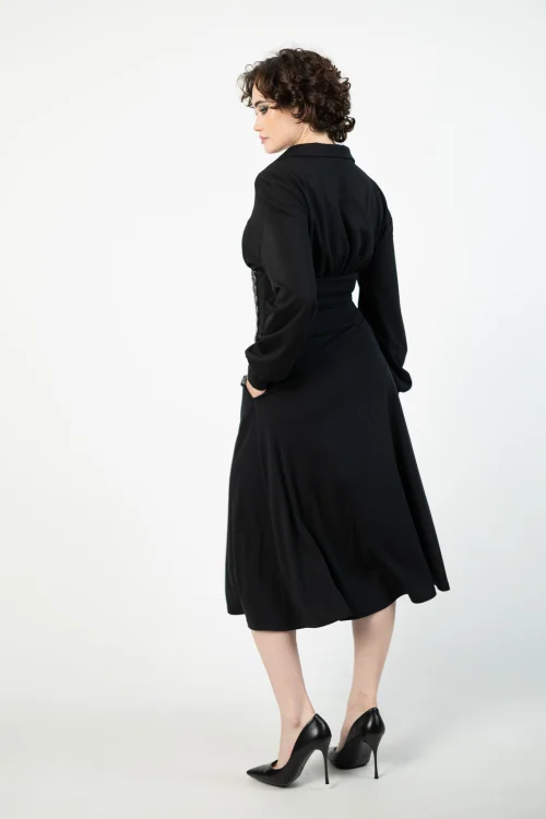 bluza gorsetowa ze stojką i spodnica midi  srebrnymi lampasami   marka VIPPI DESIGN  (4).jpg